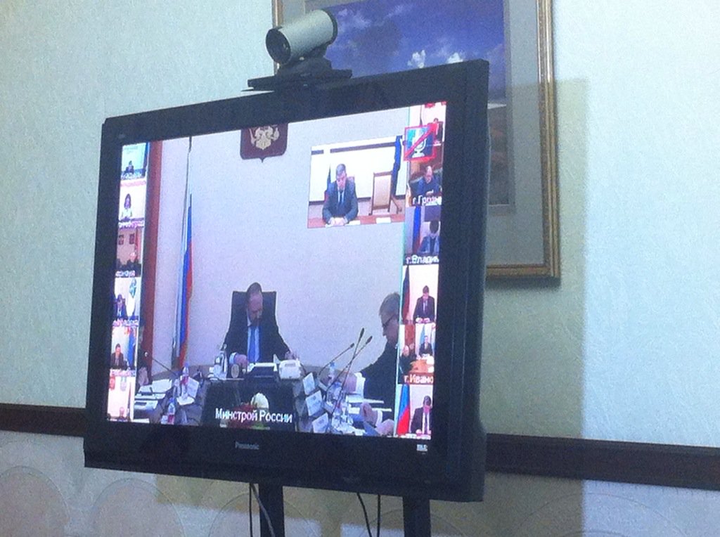 minsdh's tweet image. Всероссийское селекторное совещание в режиме видеоконференции @UmerovRavil @minstroyRF #Астрахань #Минстрой