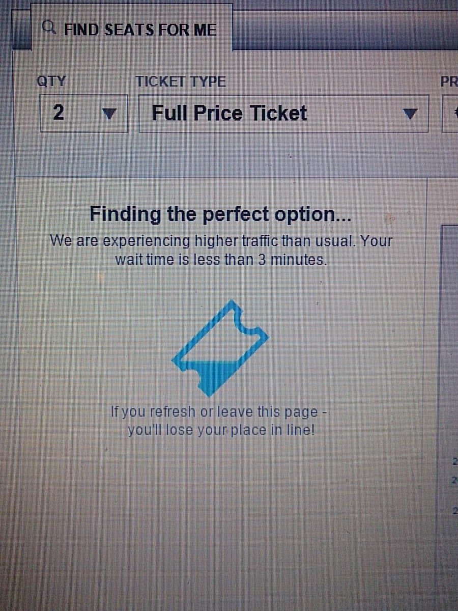 seanfay2000's tweet photo. @TicketmasterIre this is up for 45min now,  is that normal? Cheers guys https://t.co/X1PYiV09V9