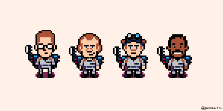PixelArtM's tweet photo. #Ghostbusters with mother 3 style for @Pixel_Dailies #pixel_dailies 
#pixelart https://t.co/GHQO30u02B