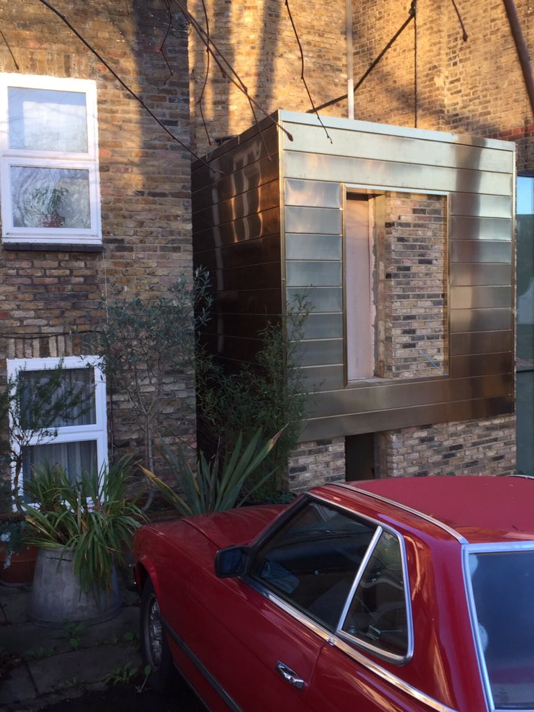 Brass steckfalz panels in London