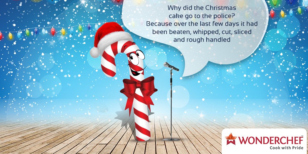 wonderchef's tweet photo. The Christmas cake faces the worst during this festive season.#KitchenConversations #ChristmasHumour #KitchenHumour https://t.co/R0BAkg921o