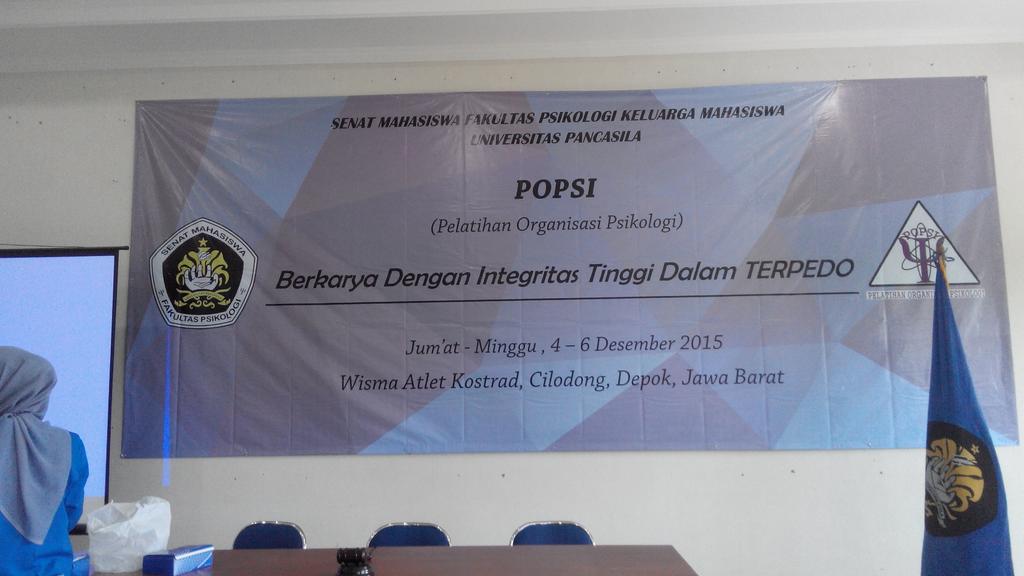 Today,
POPSI: Berkarya Dengan Integritas Tinggi dalam TERPEDO 👍👍 cc:<a href="/SEMAFPsiKMUP/">SEMA PSIKOLOGI KMUP</a> <a href="/psikologiup/">Fak. Psikologi UP</a>