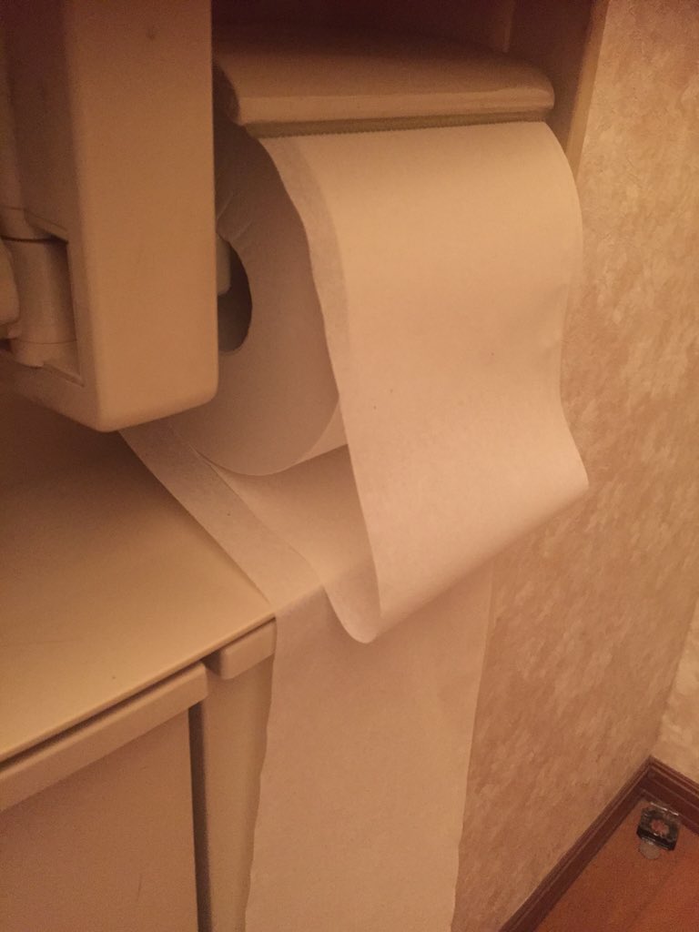 TSEIRYU2's tweet photo. トイレットペーパーを勢い良く出し過ぎてバックラッシュしたww https://t.co/hgXcjTUBXh