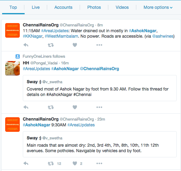 parrysingh's tweet photo. Super time-sequenced area updates by @ChennaiRainsOrg
Type @ChennaiRainsOrg #Areaname in Twitter search top right https://t.co/wjQGEDbN3O