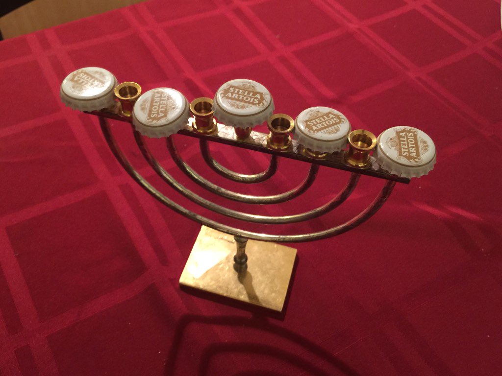 Judoking01's tweet photo. @StellaArtois getting ready for Hanukkah! https://t.co/WADAjsaCcL