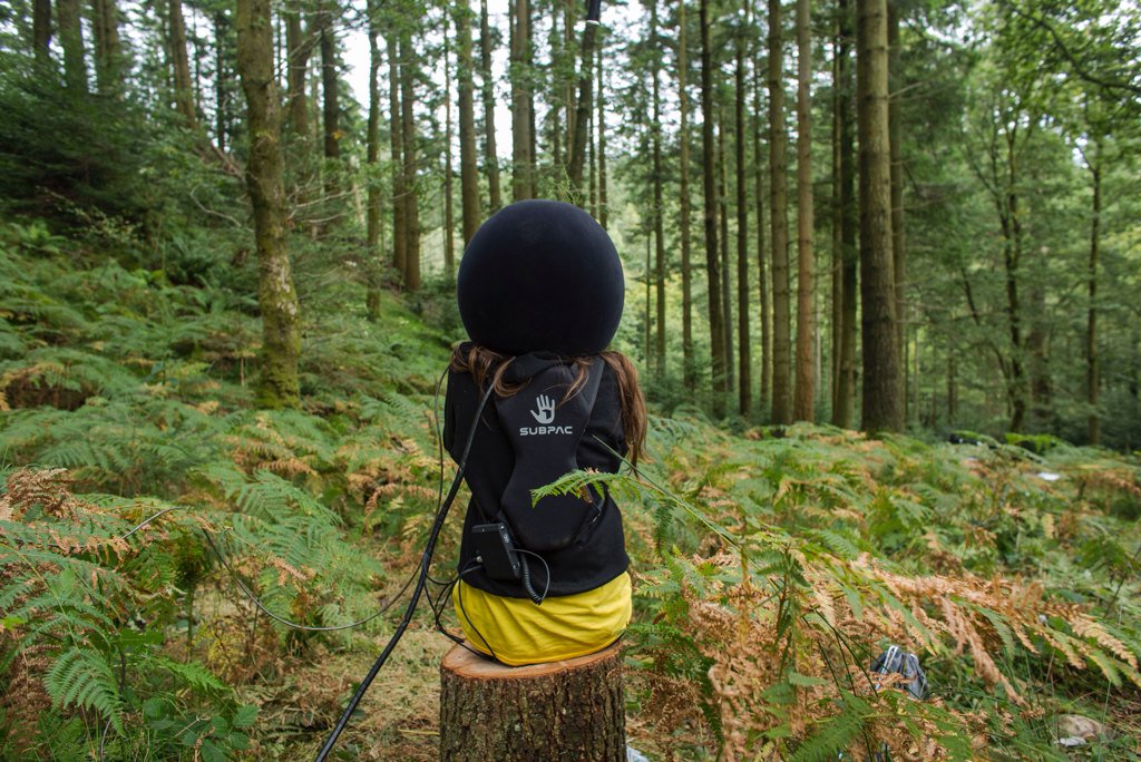 soundanything's tweet photo. That time when we created a virtual forest in a real forest with @marshmallowlf #binaural #vr #subpac https://t.co/X2R8WxrrLr