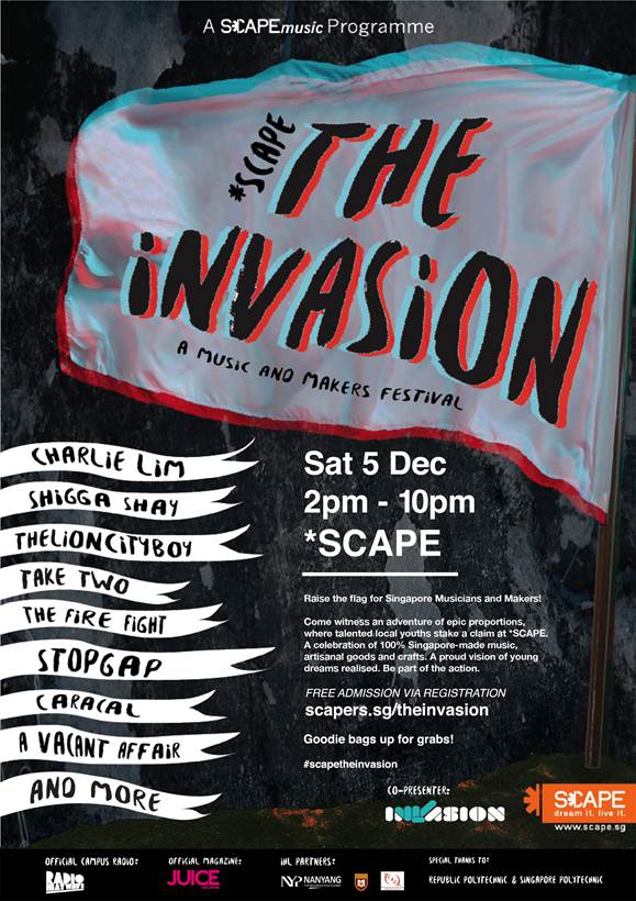 OFFKEYSG's tweet photo. Head to *SCAPE tomorrow from 2pm for @scapeinvasion! Featuring acts such as @StopgapBand, @caracalnoise and more! https://t.co/3XiKJUsk5V