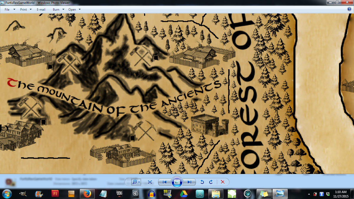 FortisRex's tweet image. A small section of the game world in Fortis Rex: The Mountain of The Ancients