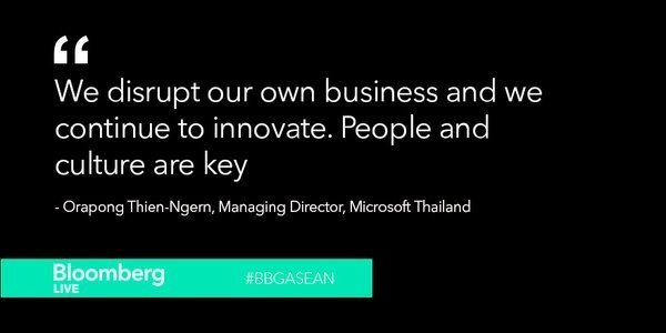 Thank you #BBGASEAN for having us. Microsoft continues to empower businesses in ASEAN to innovate and transform.