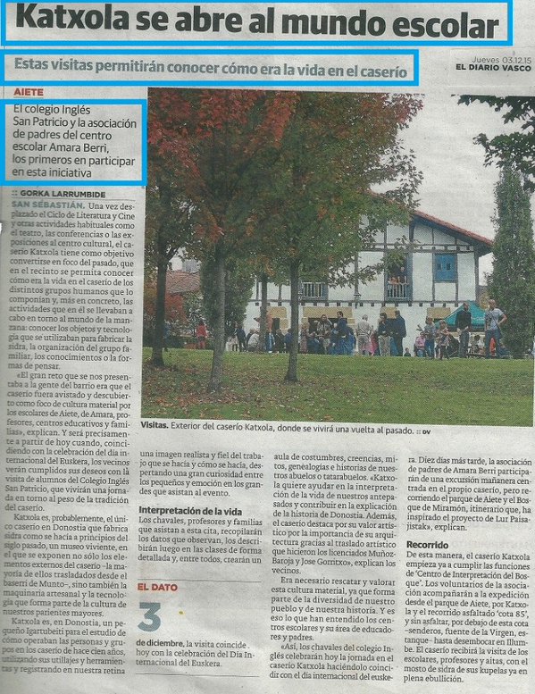 StPatricksSS's tweet photo. Nuestro Centro y @abgurasoak estrenamos la nueva iniciativa de @lantxabe ¡Fue una gran experiencia! @diariovasco https://t.co/3Lz9GBDf2f