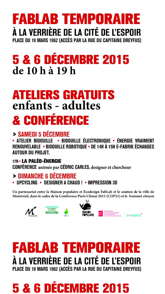 philschiesser's tweet image. #fablab temporaire à #montreuil centre ville ce week-end !