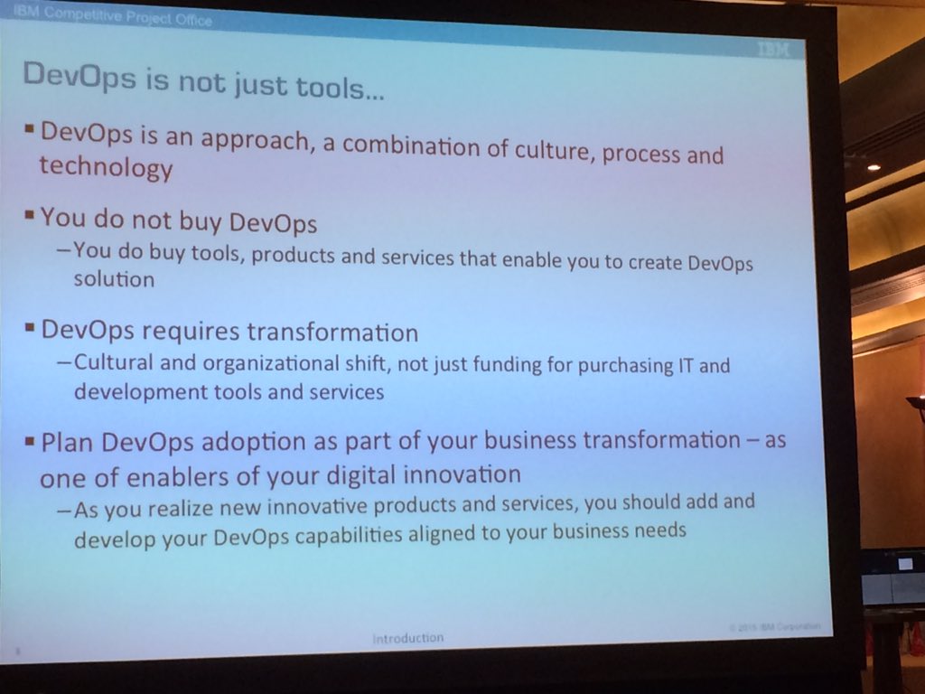 IDCFrance's tweet image. #IBMDEVOPS @GregSechuga @ibm &quot;DevOps, ce n&apos;est pas uniquement une histoire d&apos;outils..&quot;