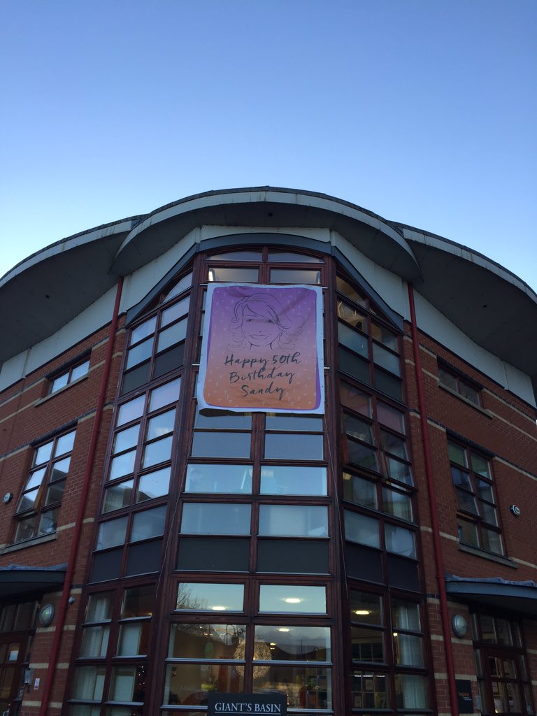 A fabulous birthday welcome at Tangerine Towers for a fabulous lady! Happy Birthday <a href="/SandyLindsay/">Sandy Lindsay MBE 🐝</a> #SL50