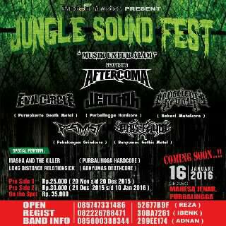 Update gigs !!!

16 januari 2016 "JUNGLE SOUND FEST" purbalingga jateng with <a href="/AFTERCOMA/">AFTERCOMA</a> 
See there's guys....\m/.