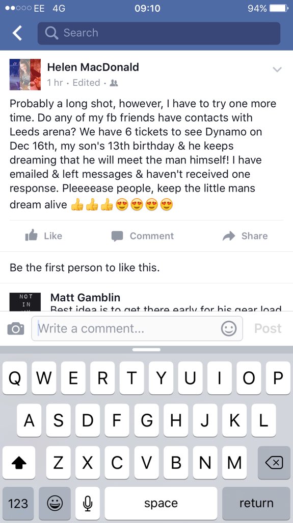 letourcamping's tweet photo. @Dynamomagician as a fellow Yorkshire lad any chance you can make this lads dream come true bud ? https://t.co/8Vuj0ai991