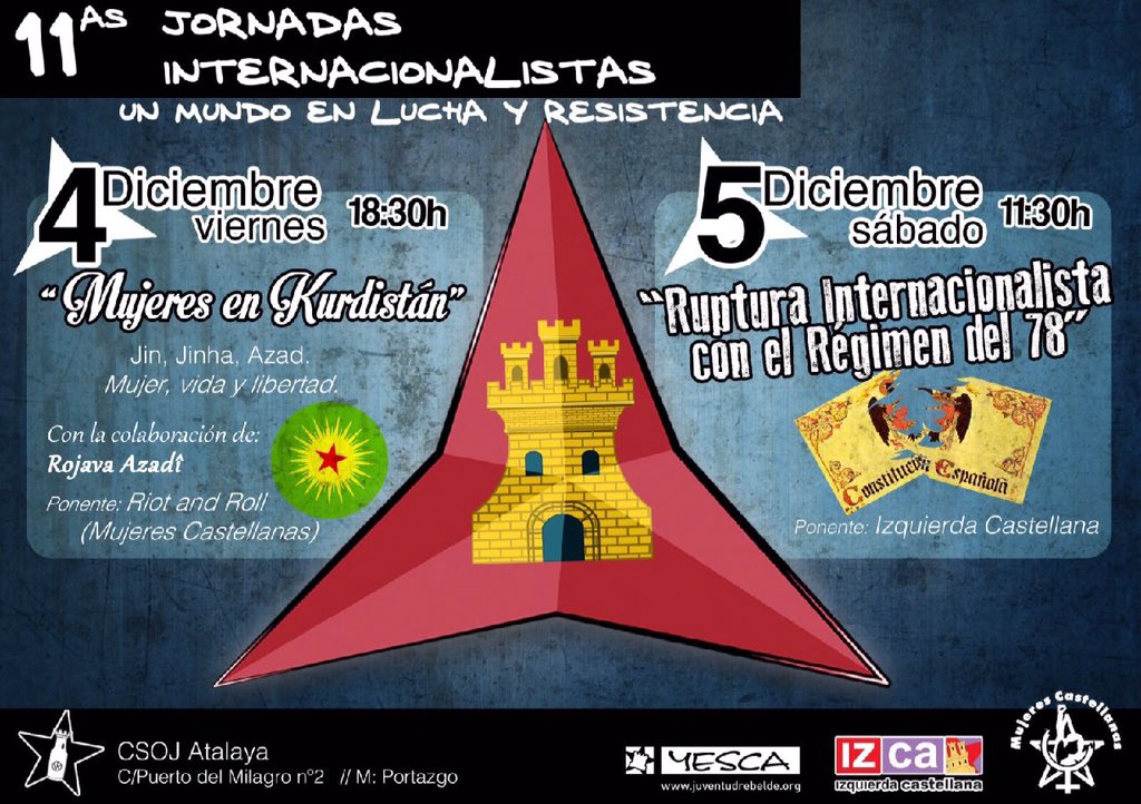 YescaCastilla's tweet photo. Hoy, charla de mujeres y Kurdistán a cargo de @RojavaAzadi y @RiotandRoll y después @StarrLPS y @haztecasoprimo https://t.co/Nv2baTVS0W