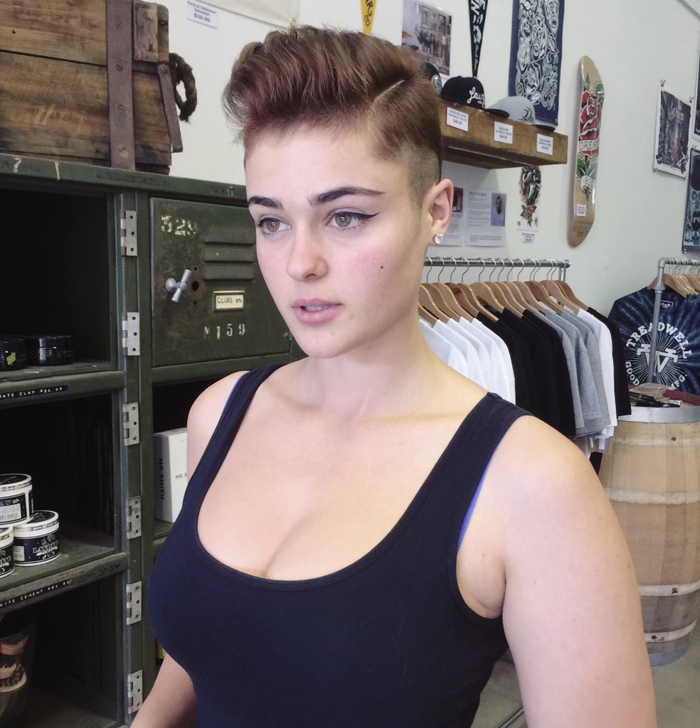 So awesome having the beautiful <a href="/stefania_model/">Stefania Ferrario</a> in the shop for a fresh cut. #EurekaRebellionTrading #MelbourneStyle