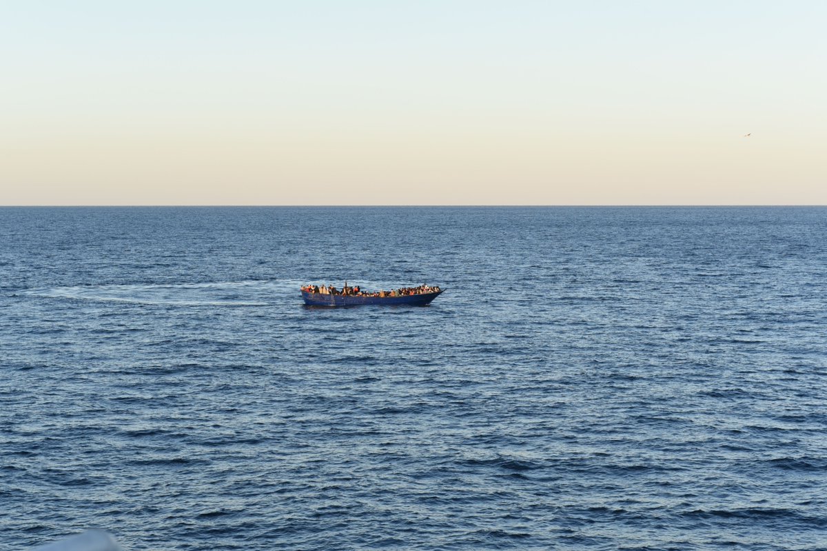 UPDATE: The 526 #people rescued from this wooden boat and a rubber boat yesterday are on their way to <a href="/MSF_SICILY/">Team MSF in Sicilia</a>