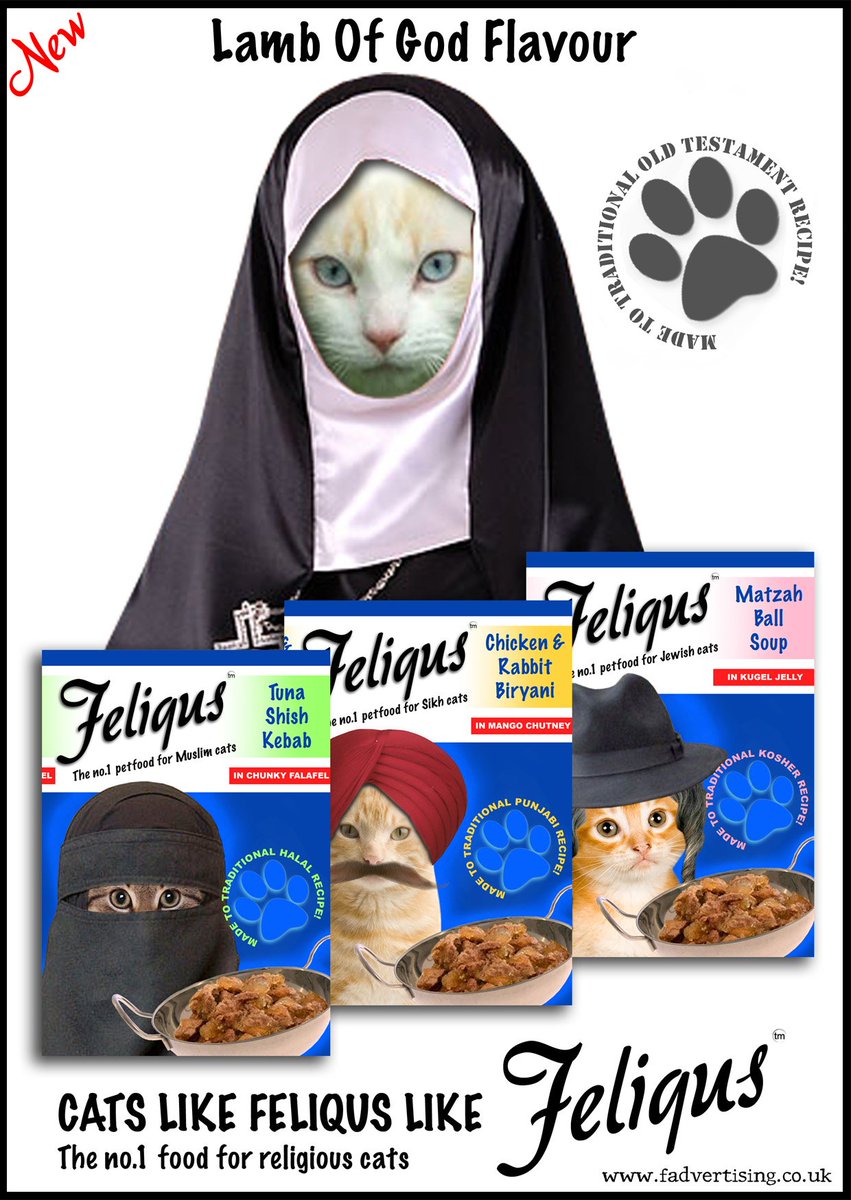 Falseadverts's tweet photo. In these times of religious intolerance....#CatsOfTwitter https://t.co/HMvX7ESqEp