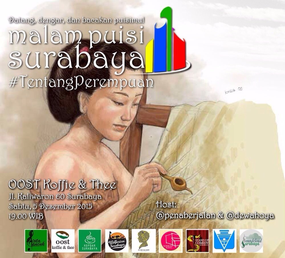 <a href="/malampuisiSUB/">Malam Puisi Surabaya</a> #TentangPerempuan dan teman-teman <a href="/kotajancuk/">Kota Jancuk</a> tengah mempersiapkan kejutan untuk ini, datang yuk.