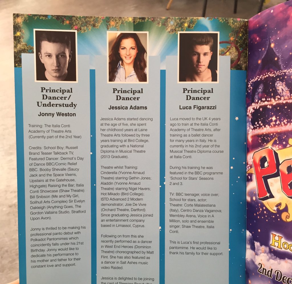 SirJonnyWeston's tweet photo. Our #SleepingBeauty programme #principledancer 👸👱 @ItaliaContiuk @ItaliaContiAgen @PolkaDot_Pantos https://t.co/RjCbHUAXaT
