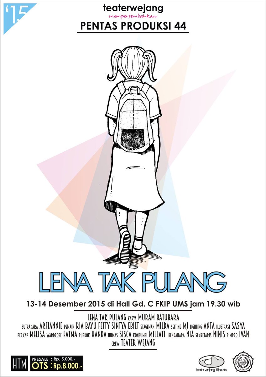 SALAM BUDAYA !

SAKSIKANLAH

PENTAS PRODUKSI 44 Teater Wejang 

HTM : 
presale Rp 5.000,-
OTS Rp 8.000,-