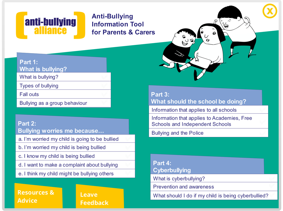 ABAonline's tweet photo. Worried about bullying? Access our free anti-bullying info tool for parents and carers https://t.co/0XvGTzVjnL