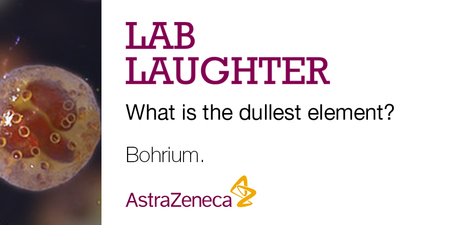 AstraZenecaJobs's tweet photo. Fight boredom with this #AstraZeneca #LabLaughter! #ScienceJokes #SciencePuns https://t.co/iY1tpHGKFy