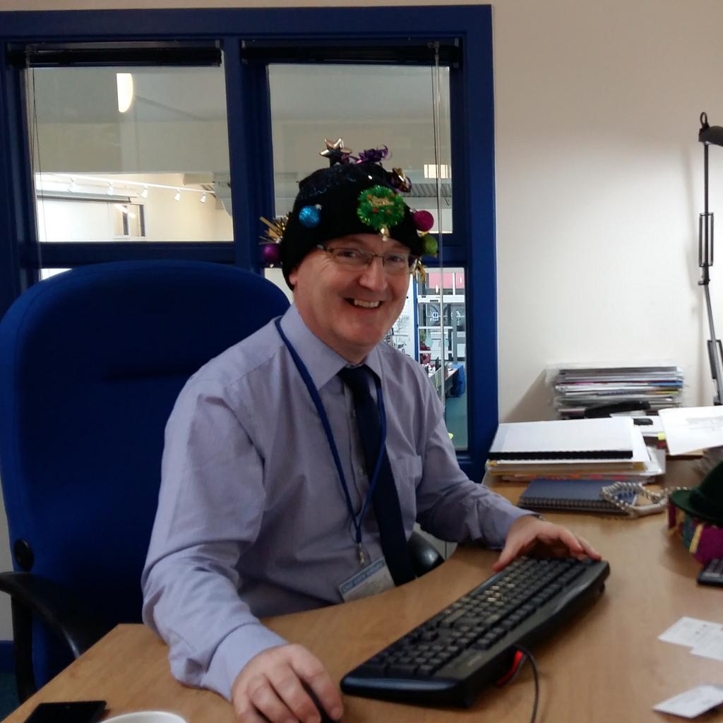 SenseScotland's tweet photo. Everyone here at sensescotland is in the #festivespirit today #wheresyourhatat is here! Donating £1 @sensescot_eddie https://t.co/mBuCyYrhbN