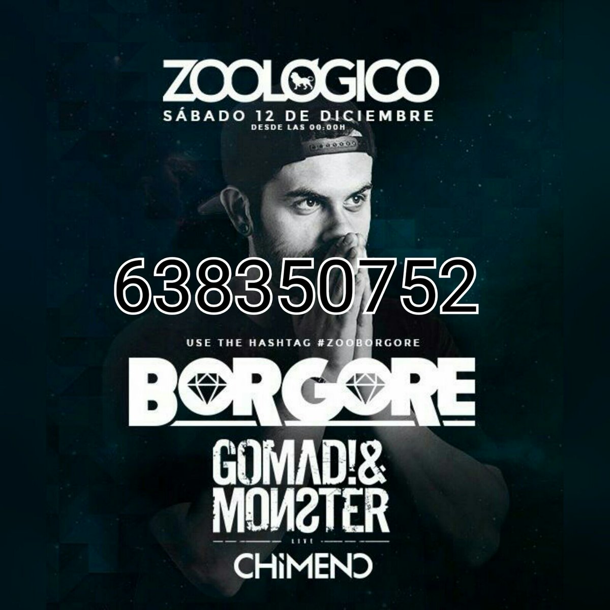 enjoy_CANON's tweet photo. @ZoologicoCLUB_ PRESENTA #ZOOBORGORE no te pierdas el 12DIC a @BORGORE ENTRADAS 638350752 https://t.co/YDT4MGzGA0