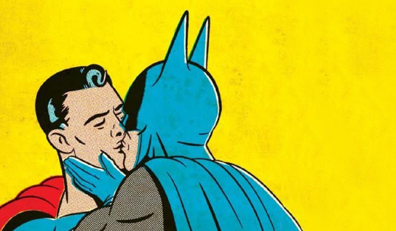 “Mural of Batman kissing Superman 'slashed with a knife' ht...