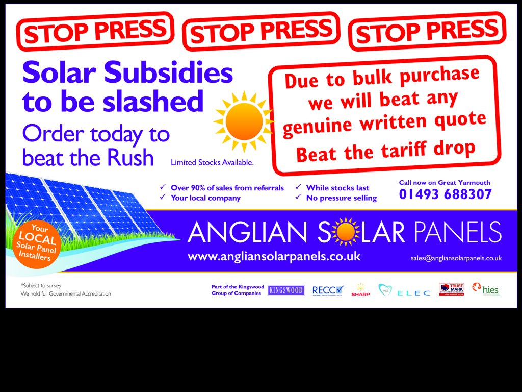 AnglianSolarPan's tweet photo. Great offers in December in Solar Panels due to #bulkpurchase. 16 panels from £4995 https://t.co/0R7nI7Jy46