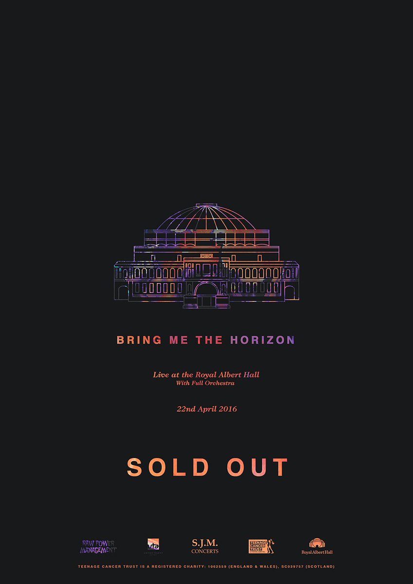 bmthofficial's tweet photo. Can't wait for this! Well done all who got tickets in support of @TeenageCancer #teenagecancergigs https://t.co/WF3lTkQecz