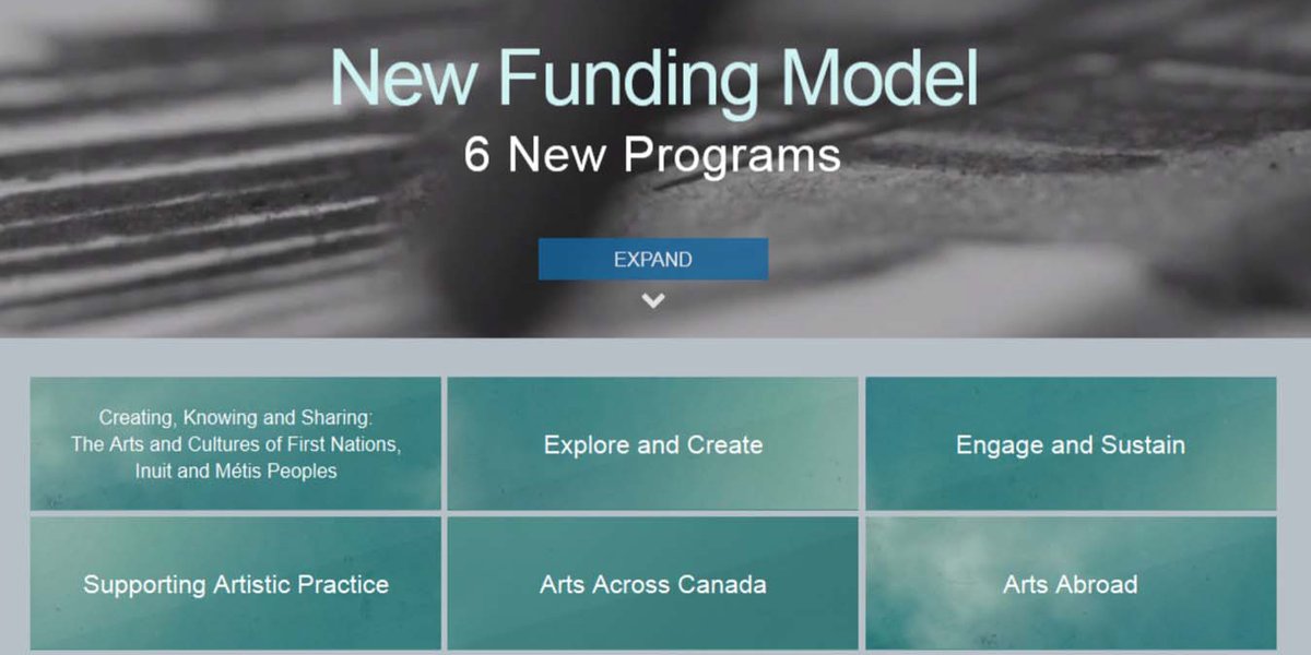 CanadaCouncil's tweet image. *New* Visit our website for updates &amp;amp; details on the 6 prgms in the #newfundingmodel buff.ly/1HKSXof