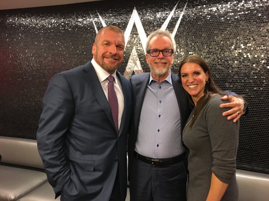 TripleH's tweet image. Furthering the connection between @FullSail and @WWE by welcoming  @GarryAtFullSail to HQ last night. @StephMcMahon