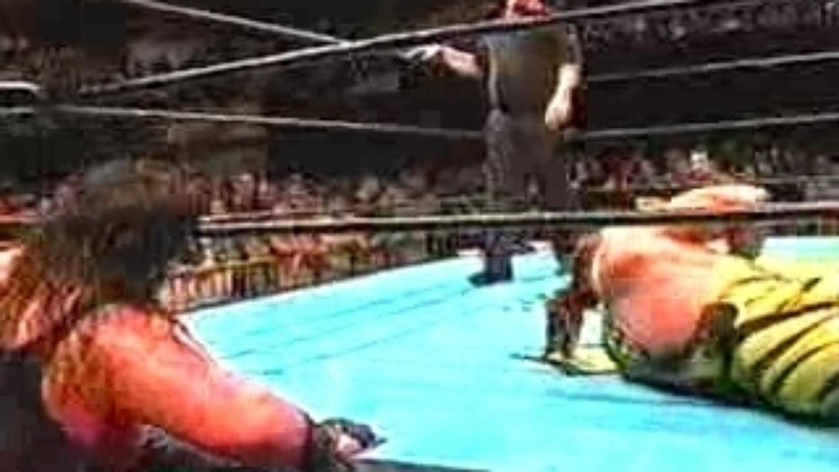 ECWHistory's tweet photo. On 4th December 1999 @TherealRVD def @Rhyno313 to retain the ECW World TV Title #ECWHistory https://t.co/oTnQitsPOr