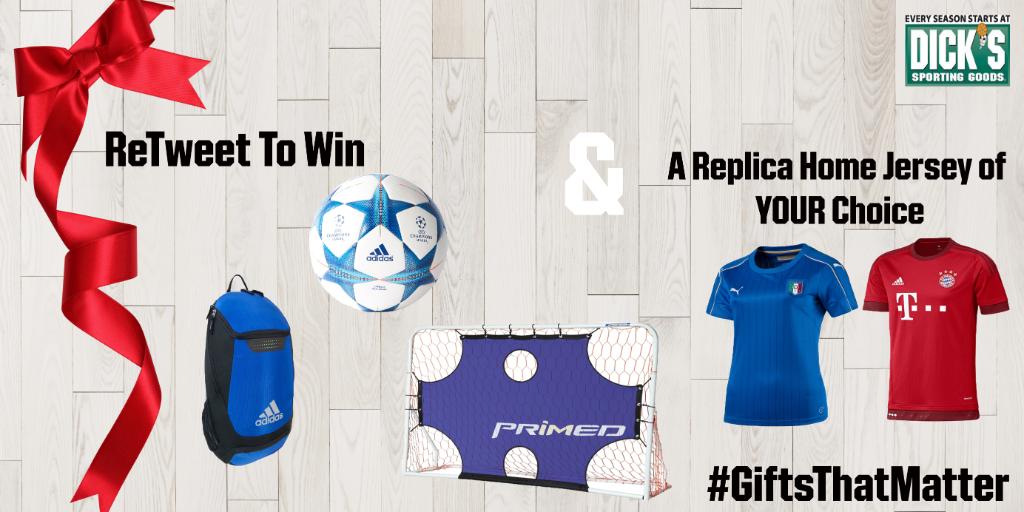 DICKS's tweet image. RT for a chance to win this ultimate soccer package. #Sweepstakes #GiftThatMatters d.sg/JP2