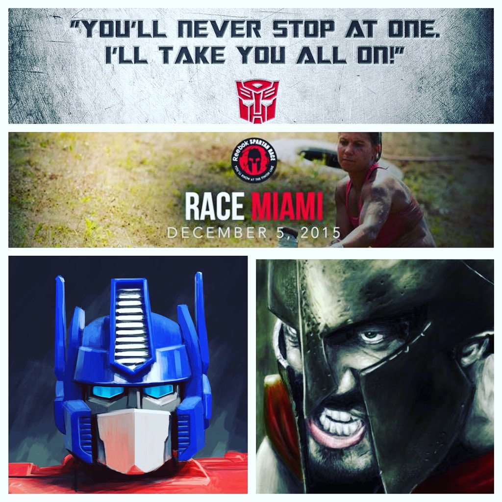 OptimusJoe72's tweet photo. Last race of the year! Time to take on those obstacles w a vengeance! AROO! #SpartanRace #MiamiSprint #OptimusJoe https://t.co/gTxYsIWcuI