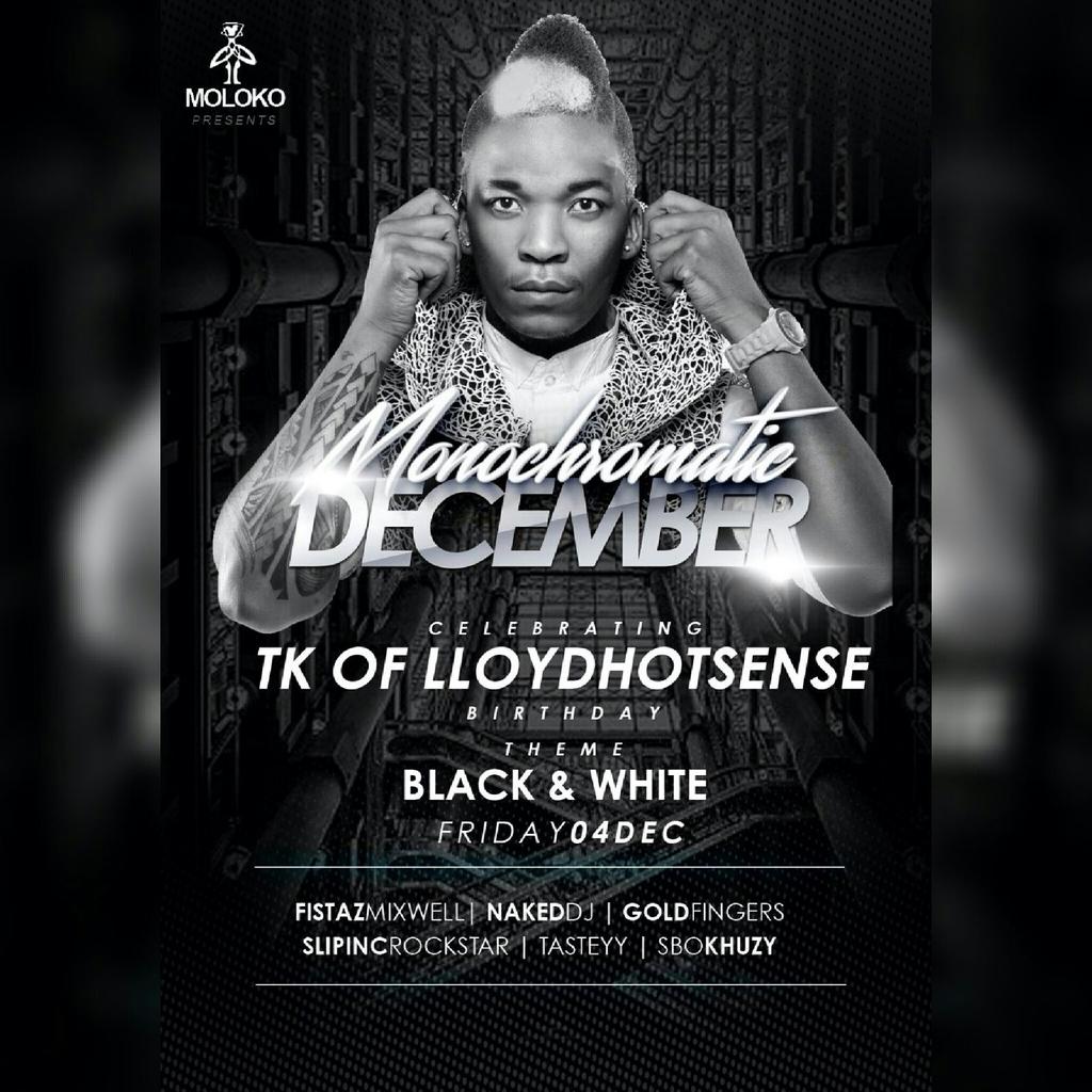 Zow_Leigh's tweet image. Birthdays @MolokoPretoria This Weekend!
@lloydhotsense #04Dec
@DjMaphorisa @Kat_Sinivasan #05Dec
&amp;amp; #Mellows #06Dec