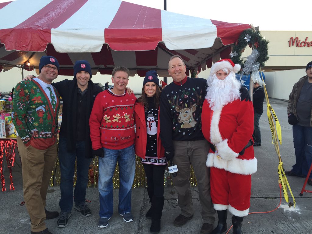 ADChernoff's tweet photo. Hanging out with the morning crew AND Santa at #ToyFeast! https://t.co/rm55LqS0Sl