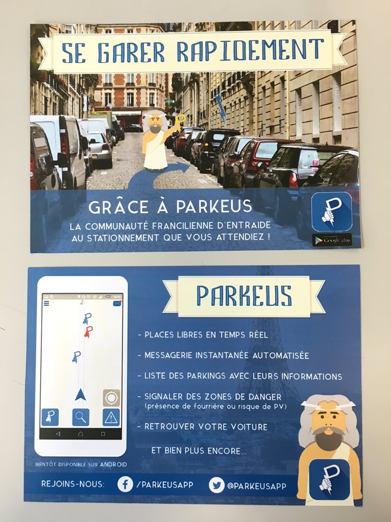 ParkeusApp's tweet image. Flyers imprimés ⚡️ #Parkeus