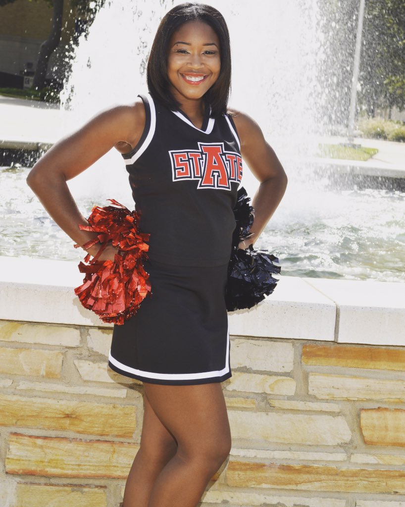 AStateSpirit's tweet photo. #stAteSenior: Nene has been on All-Girl for four years & is on our Nationals Team! Her major is General Studies! https://t.co/2wGpwJ6hVE