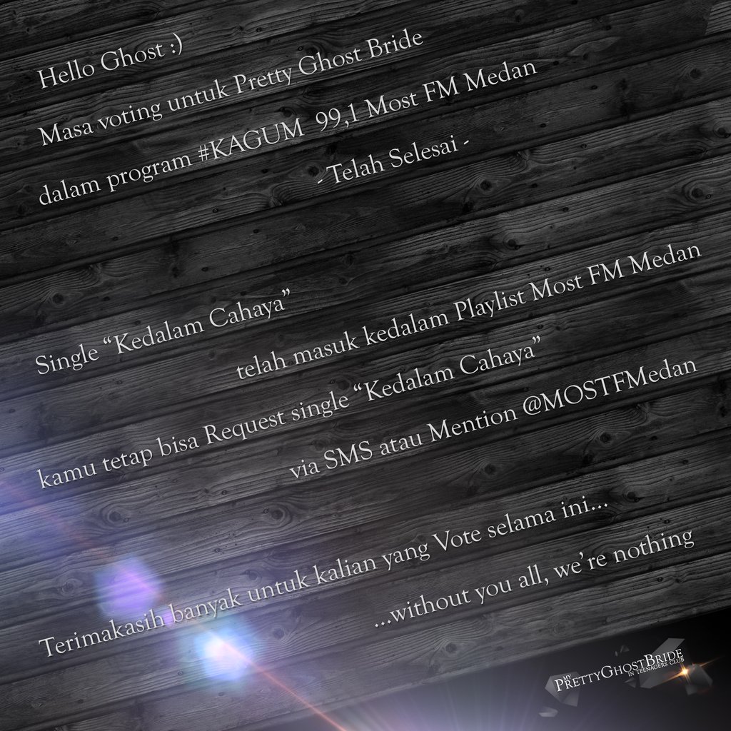 Our Voting thing has done, thx for you all lovely friend out there, our ghost that keep swinging for us <a href="/MOSTFMedan/">99 MOST FM MEDAN</a>