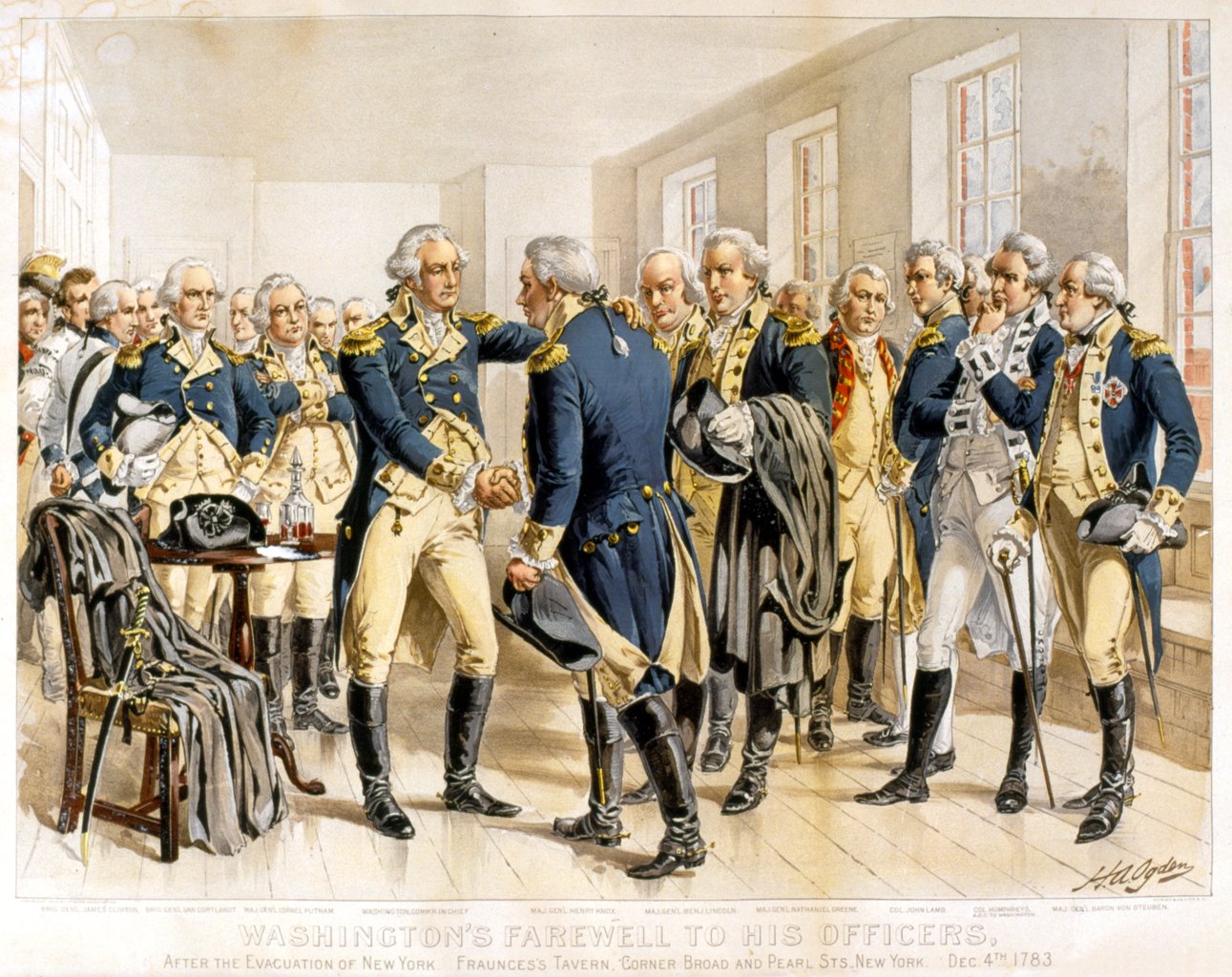 Image result for gen george washington says farewell to his troops in new york