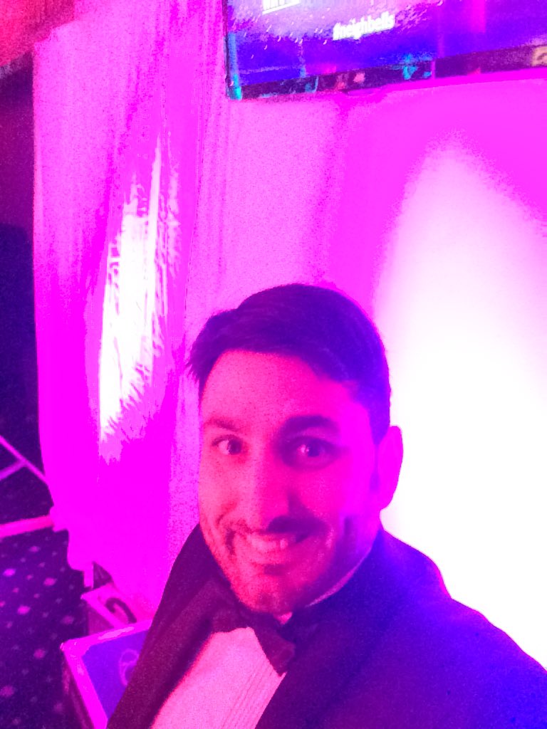 alangarner's tweet photo. Cheesy grin for the first Xmas party @NewmarketRace #neighbells https://t.co/WYv5Z3aado
