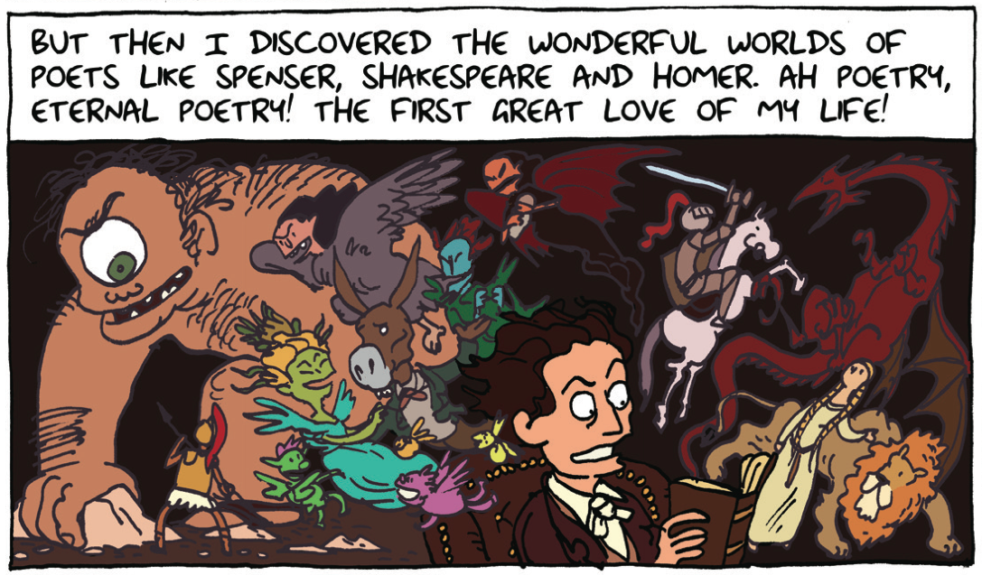 phoenixcomicuk's tweet image. Get a peak into John Keats life with #CorpseTalk in Issue 205! @Adam_T_Murphy #comics #poetry