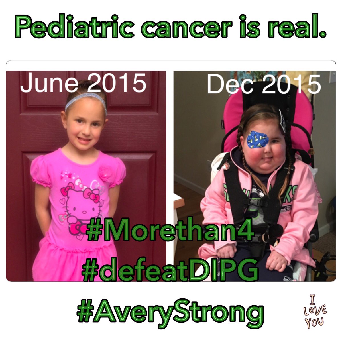 Five months into the battle and we keep on fighting. We DEMAND a cure! #AveryStrong #DefeatDIPG