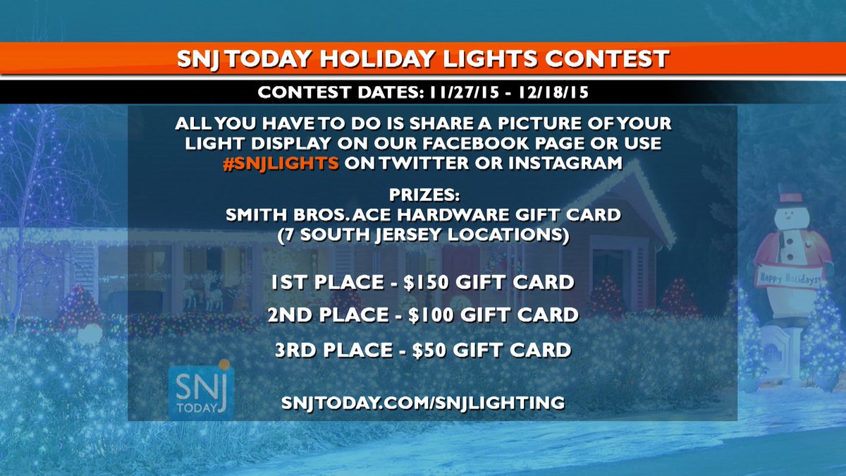 FollowSJNews's tweet image. Enter our #lightcontest &amp;amp; you could win a $150 gift card to @AceHardware: ow.ly/VvaEy #SNJLights