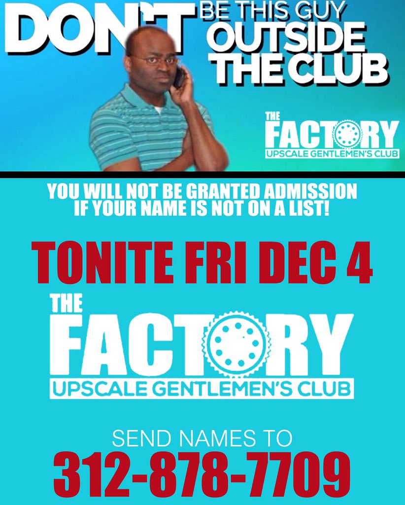 DSHAWNPROTOTYPE's tweet photo. 🤔🤔🤔 OR NAH .. GET ON THE RSVP LIST NOW FOR @thenewfactorychicago https://t.co/UuYhoHKC10