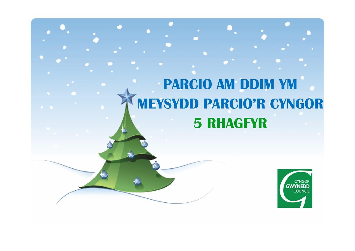 CyngorGwynedd's tweet photo. Parcio am ddim ym meysydd parcio'r Cyngor yfory 5 Rhagfyr i gefnogi #sadwrnbusnesaubach https://t.co/CfAlrVYJlW https://t.co/NFRyR9TBKZ